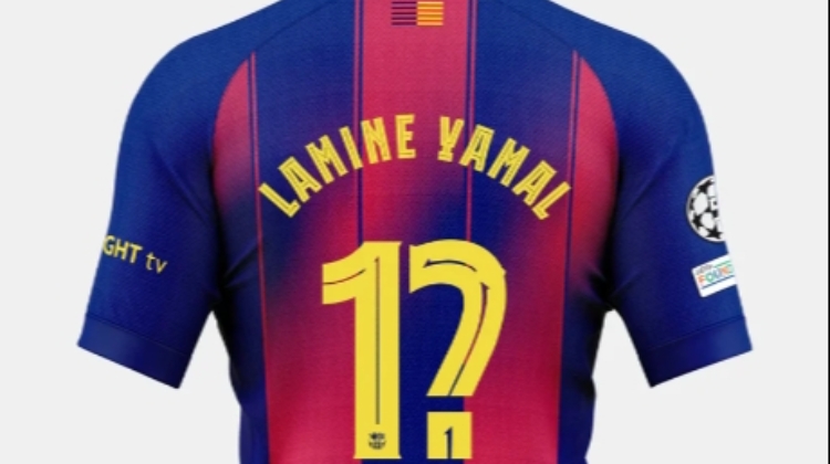 kaiyun-“1?”巴萨官方商城上架亚马尔神秘印号球衣,官宣号码后交付
